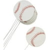 Baseball Floral Arrangement Picks (Set Of 6) - Stems For Baseball Sport Themed Centerpieces Baby Shower Or Birthday Party Centerpiece Sticks