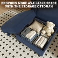 thumbnail image 3 of Sobaniilo Convertible Sectional Sofa Couch, Modern Linen Fabric L-Shaped 4-Seat Sofa Sectional with Reversible Chaise for Small Space (Blue), 3 of 9