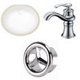 thumbnail image 1 of American Imaginations 19.5-in. W CUPC Oval Bathroom Undermount Sink Set In White - Chrome Hardware AI-26825, 1 of 8