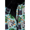 thumbnail image 2 of Minecraft Big Boys' Hooded Zip-Up Rain Jacket Minecraft Light Blue, 2 of 3