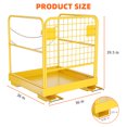 thumbnail image 5 of Forklift Safety Cage, 36"x36" Heavy Duty Forklift Man Basket Foldable Forklift Work Platform with Double Chain Guardrail Perfect for Aerial Work, 5 of 9