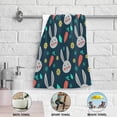 thumbnail image 5 of Spring Easter Bunny Hand Towels 2 PCS, Sunflower Rabbit Carrot Kitchen Towel Ultra Soft and Highly Absorbent,Decorative Fingertip Face Towel for Bathroom Hotel, 28.3"x14.4", 5 of 5