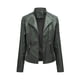 thumbnail image 2 of Puntoco Chaqueta de motorista con solapa para mujer, con cremallera, corta, estilo punk Puntoco Puntoco-6027, 2 of 5