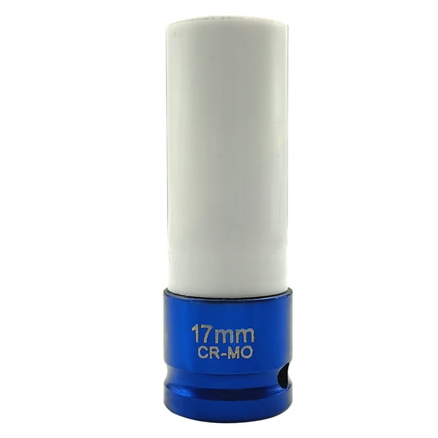 Mistaha Hexagonal Lug Nut Socket for 17mm Tire Screws - White and Blue Color Combination