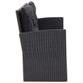 thumbnail image 3 of vidaXL 6 Piece Garden Lounge Set with Cushions Poly Rattan Black, 3 of 5