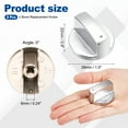 thumbnail image 2 of 2Pcs Gas Stove Knob, 6mm Cooker Replacement Knobs, Durable Metal Surface Switch for Kitchen Cooktop(Silver Tone), 2 of 6