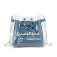 thumbnail image 2 of CAIXIA Crossbody Sling Bags For WomenLetter Print Transparent Jelly Crossbody Messenger Bag, Lightweight Casual Daily Shoulder Purse, 2 of 4