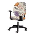 thumbnail image 4 of Chririnla Halloween Swivel Computer Chair Cover with Skull Pumpkin Pattern, Pack of 2 Removable Covers for High Back Office Armrest Chair, 4 of 8