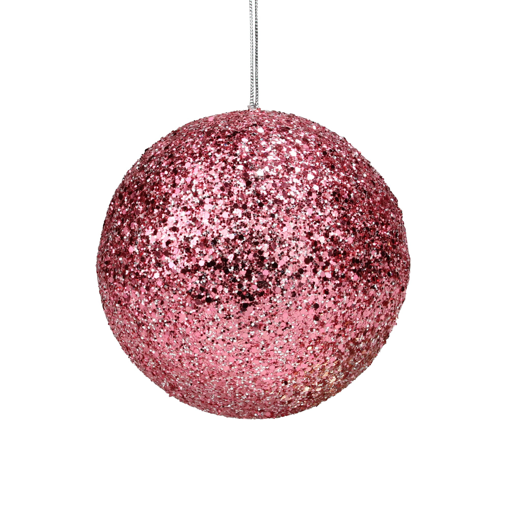 4 HOT PINK SEQUIN GLITTER DISC CHRISTMAS TREE ORNAMENTS DECORATION TREE 