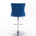 thumbnail image 5 of Cterwk 2PCS Swivel Velvet Barstools Adjusatble Height Upholstered Bar Stools, Blue, 5 of 9