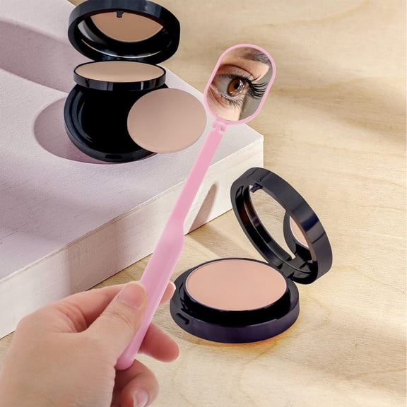 COOPHYA Mirror for Eyelash Extensions Compact Design Travel Use Pink 1Set