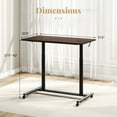thumbnail image 3 of Costway Mobile Standing Desk with Lockable Wheels & Aluminum Frame Rolling Laptop Desk, 3 of 12