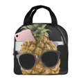 thumbnail image 1 of Easygdp Pineapple With Black Glasses Bolsa Térmica Premium - Tela Oxford Impermeable, Gran Capacidad, Bolsillo Frontal, Unisex para Trabajo, Escuela, Actividades al Aire Libre y Picnics, 1 of 8