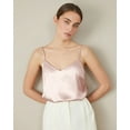 thumbnail image 2 of Oudiya 3 Pack Womens Silk Satin Tank Tops V Neck Camisole Spaghetti Strap Top Summer Basic Blouse, 2 of 6