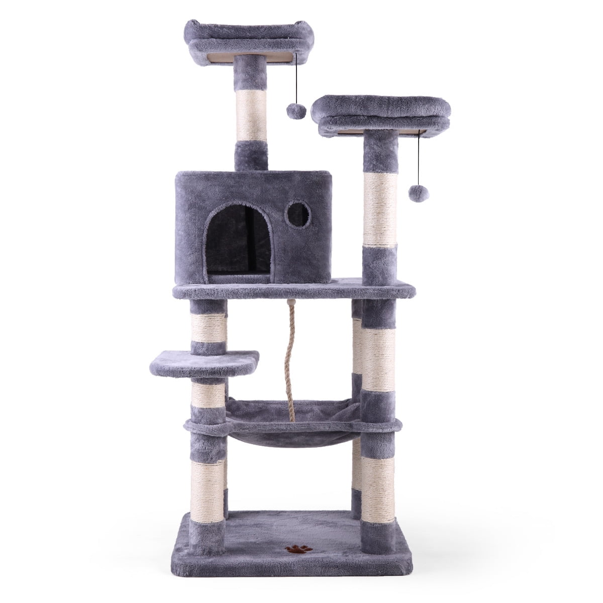 Lowestbest MultiLevel Cat Tree with SisalCovered Scratching Post