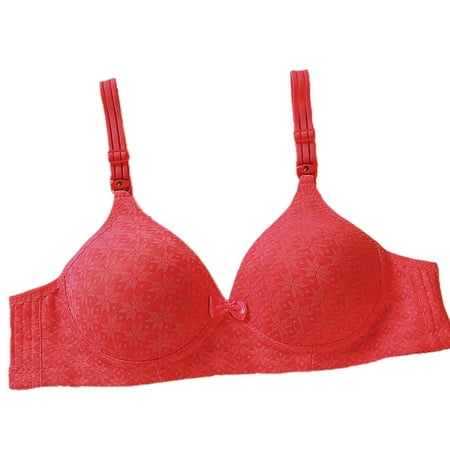 Hfolob Womens Seamless Bras Soft Support Wireless Adjustable No Side Spillage Push Up Everyday Bra