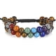 thumbnail image 1 of Pulsera de cuentas de chakras, 7 chakras, cristales curativos, pulsera de piedras para yoga, pulseras de meditación, relajación, antiestrés, brazalete para mujeres y hombres., 1 of 4
