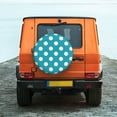 thumbnail image 6 of Logiee Sky Blue And White Polka Dot Print Spare Tire Cover, Universal Wheel Protectors,Waterproof Dust-Proof UV Sun Wheel Tire Cover,Fit for SUV, RV, Travel Trailer, Truck-17 inch, 6 of 6