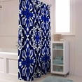 thumbnail image 6 of Shower Curtains Boho Blue Flower Bath Curtain Abstract BohemianStyle Waterproof Bathroom Shower Curtain Set with Hooks Decoration 72 x 72 Inches, 6 of 7