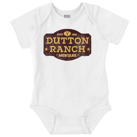 Y Yellowstone Dutton Ranch Montana Romper Boys or Girls Infant Baby Brisco Brands NB