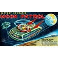 thumbnail image 2 of Retrobot 24x16 White Modern Wood Framed Museum Art Print Titled - Battery Operated Moon Patrol XT-978, 2 of 4