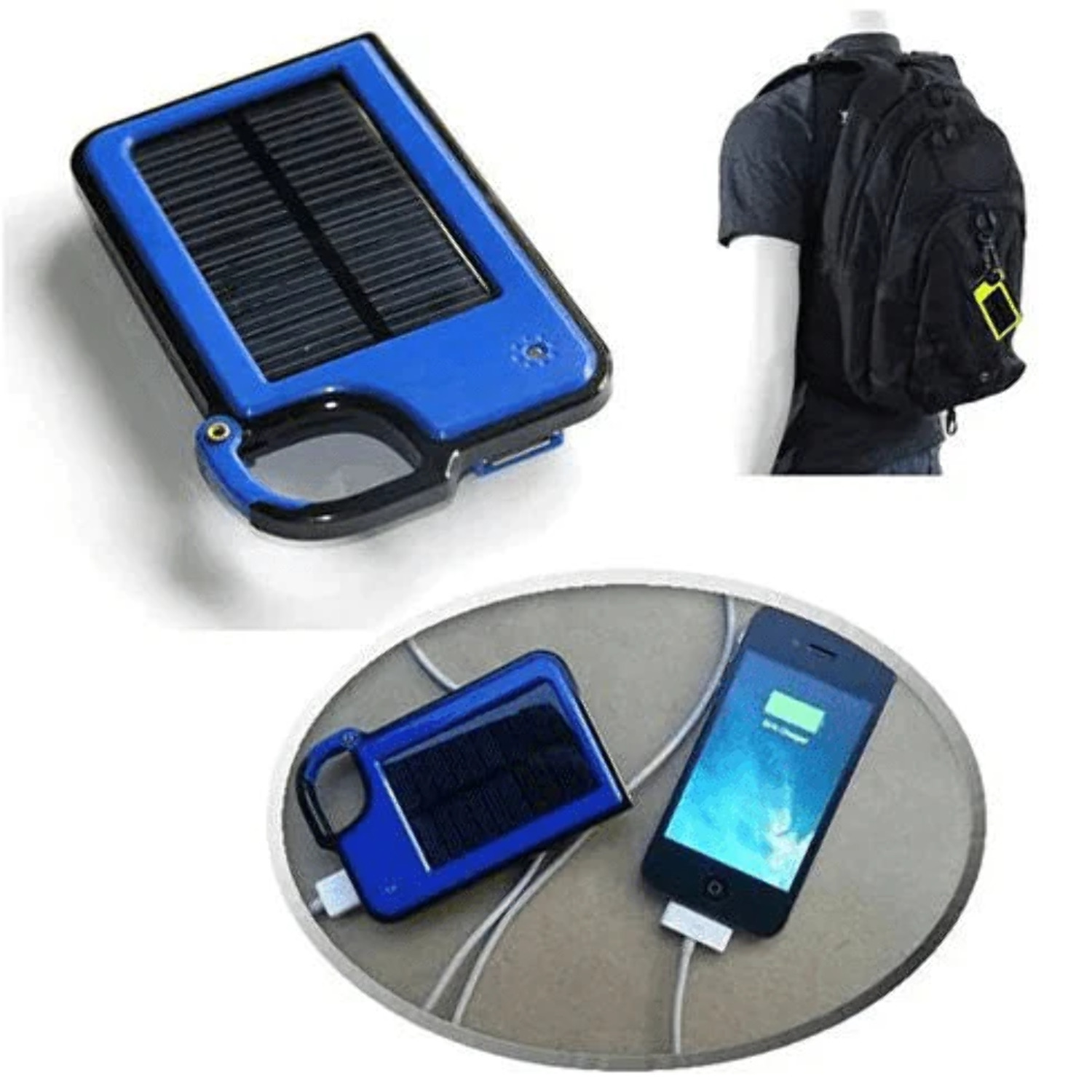 Clip-on Tag Along Solar Charger and 4050 mAh PowerBank For Your Smartphone - image 2 of 6