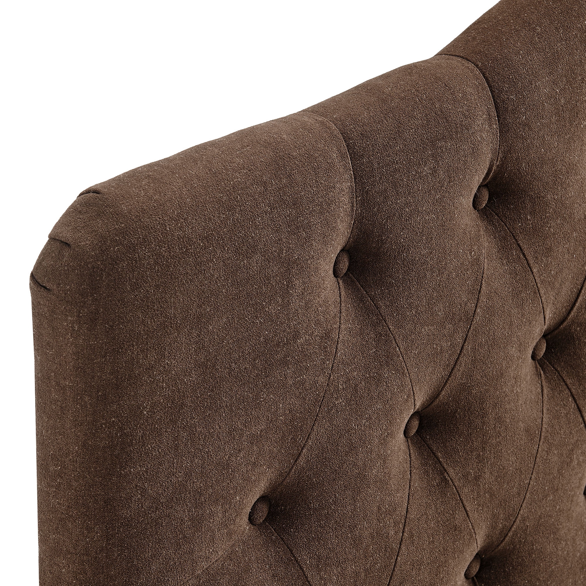 Annabel Premium Linen Blend Queen Headboard in Cocoa