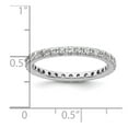 thumbnail image 4 of 14k White Gold Polished Size 8 U-Shared Prong 1 carat Diamond Complete Eternity Band, 4 of 5