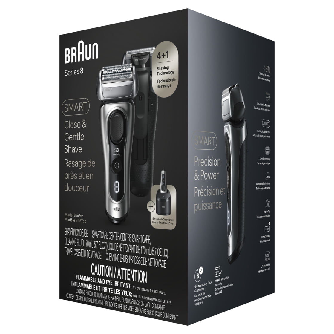 Braun Series 8 8567cc Men's Electric Shaver with 4+1 Shaving