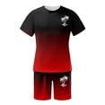 thumbnail image 2 of Costumes pour Hommes - Classification et Titre des Produits pour Hommes et Ensemble de Sport Été 2024 Athlétisme Décontracté Manches Courtes Col Rond Imprimé Noix de Coco, 2 of 3