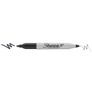 Sharpie Twin Tip Permanent Marker, Fine and Ultra Fine Tips, Black, 1 Count