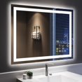 thumbnail image 1 of YEELAIT 40x32 Inch LED Bathroom Mirror with Lights Front and Backlit Lighted Vanity Mirror for Bathroom Wall with 3 Colors Dimmable Anti-Fog Memory Shatter-Proof IP54 Waterproof Horizontal/Vertical, 1 of 8