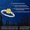 thumbnail image 2 of Gem Stone King 925 Silver and 10K Yellow Gold Canary Mystic Topaz and Lab Grown Diamond Engagement Ring for Women | 1.00 Cttw | Oval 7X5MM | Gemstone November Birthstone | Size 7, 2 of 6