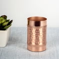 thumbnail image 2 of nu steel Hudson Copper Decorative Stainless Steel Tumbler Cup for Bathroom Vanity Countertops for Rinsing,Drinking,Storing Dental Accessories and Organizing Makeup Brushes,Eye Liners-copper (HSC5H), 2 of 5