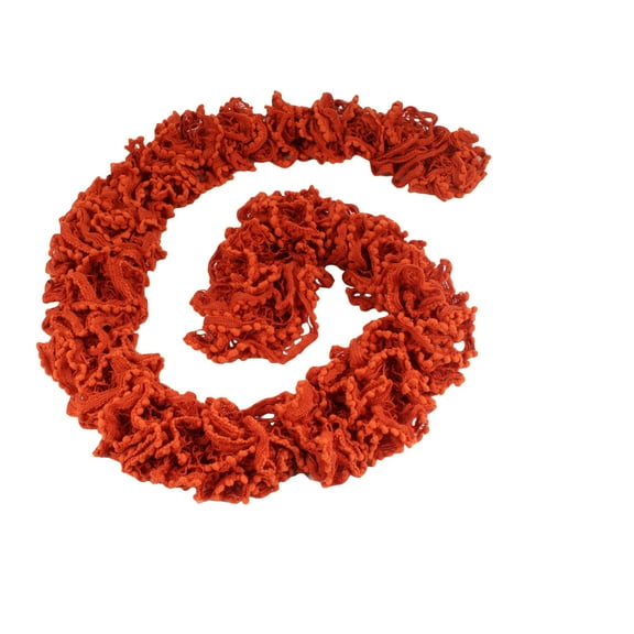 BambooMN Women's Crochet Fishnet Pom Scarf