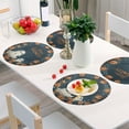 thumbnail image 6 of Ryvnso Ghosts Pumpkins in Halloween Round Plate Mats Dining Table Placemat Set of 4 for Holiday Decoration, 6 of 7
