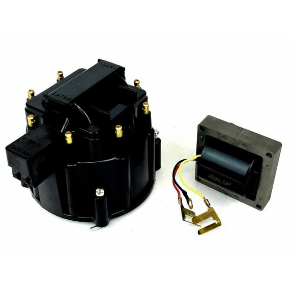 HEI Ignition Distributor Cap With Coil For GM Chevy Ford Mopar V8 DR450T C834