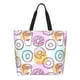 thumbnail image 1 of Balery Donuts and Coffee Bolsa Tote Estilo Estético con Cremalleras, Bolsa de Hombro, Bolsa de Compras Grande y Plegable, 1 of 8