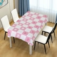 thumbnail image 4 of Yayeee Tablecloths 60" x 90" Rectangle Wrinkle Resistant Party Table Cover, Pink Checkered Heart, 4 of 8