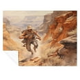 thumbnail image 6 of Vintage Western Cowboy Flannel Throw Blanket for Gifts for Women Men Girls Boys All Seasons, 6 of 7