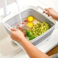 thumbnail image 3 of Foldable RV Sink with Drain Plug & Handles, Portable Collapsible PP TPE Basin for Camping, Travel, Outdoor Dish Washing & Vegetable Prep, Space-Saving Utility Tub, 3 of 8