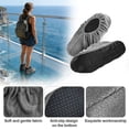thumbnail image 3 of TSV 5 Pairs Reusable Non-slip Shoe Covers, Universal Soft Washable Thickened Foot Boot Shoe Covers for Interior, Office, Cleaning, 2 Colors, 3 of 6