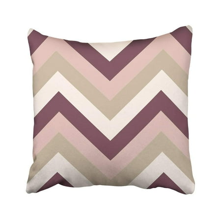 ARTJIA Gray Striped Zigzagging Zigzag Line Stripy Geometric Brown Maroon Beige Olive Colored Tan Pillowcase 18x18 (Best Colored Contacts For Brown Eyes)