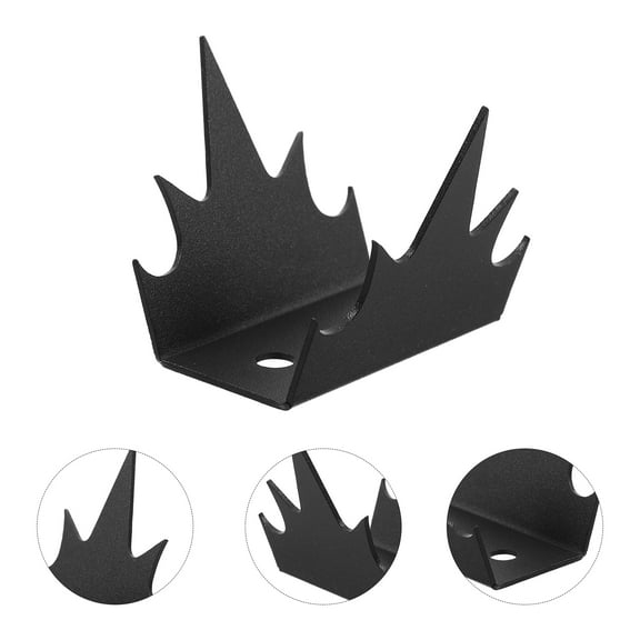 Topbathy 1Set Easy Install Black Metal Fence Spikes Anti Climb Security Spikes for Garden and Gate