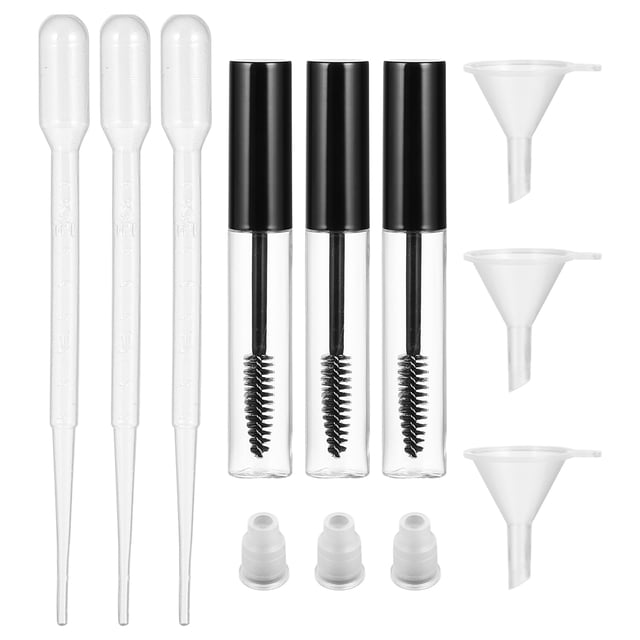 Botella vacía del envase de la crema de pestañas del tubo del rímel de 9pcs 10ml con el gotero del embudo