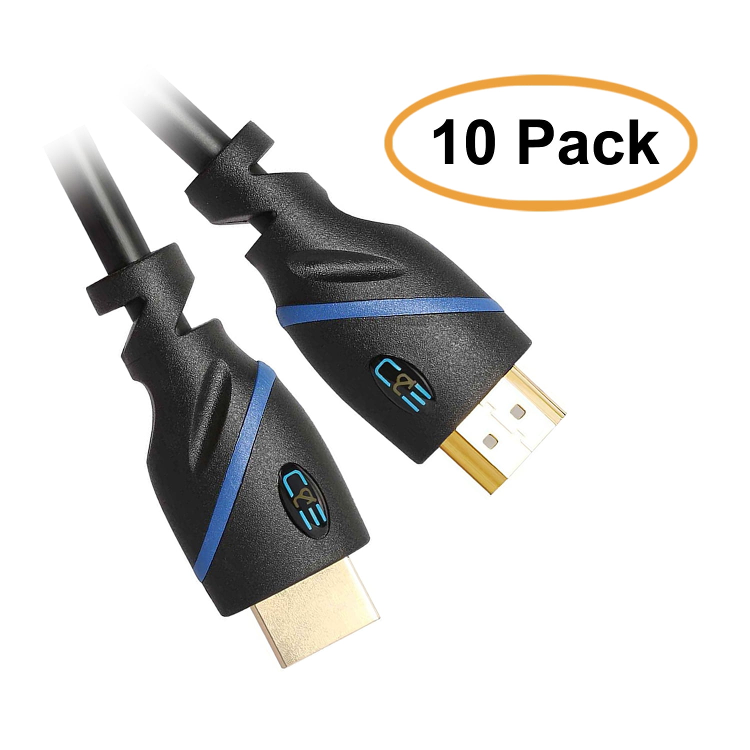 3D /& 4K Black ACCL 10 Feet Gold Plated All-in-One HDMI Cable - High Speed with Ethernet//Audio Return Male to Female Supports 1080P