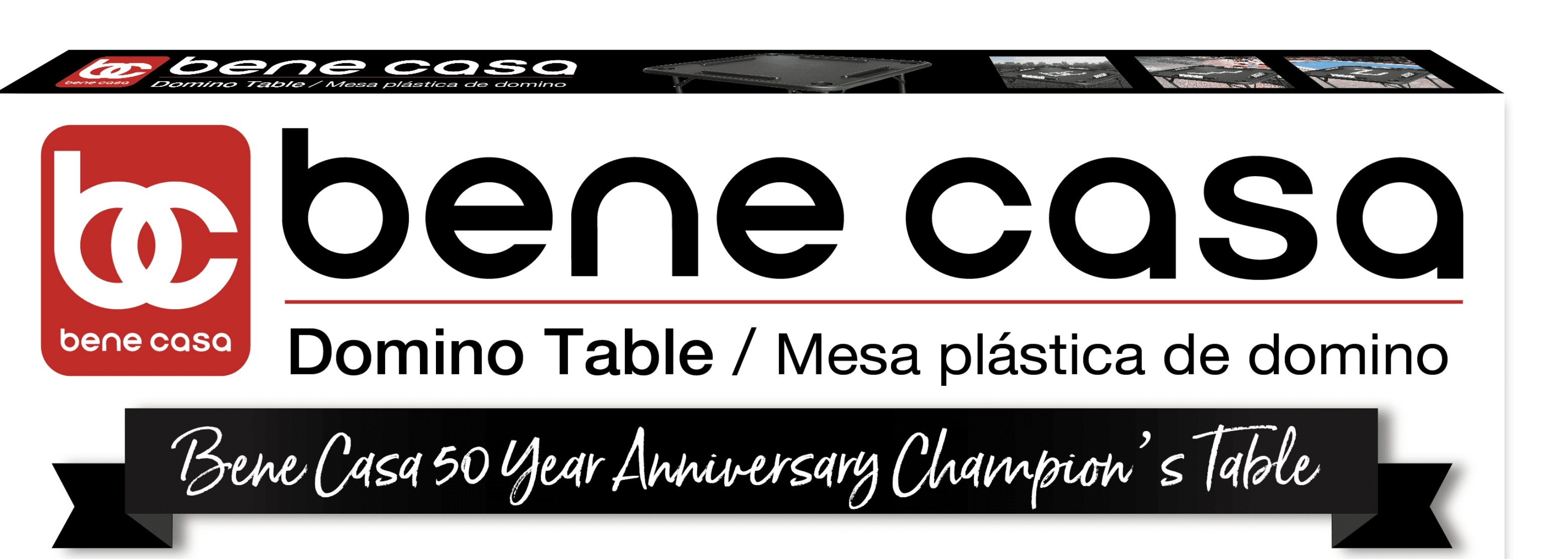 Bene Casa Foldable Domino Table with Built-In Drink Holders, 38 x 38, Black