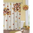 thumbnail image 2 of Maple Leaf Shower Curtain Set ，Waterproof Fabric Shower Curtains Fall Autumn Leaves Shower Curtains for Bathroom,Bathroom Decor 36"x72", 2 of 7
