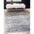 thumbnail image 1 of Unique Loom 3142159 6 x 9 ft. Chateau Jefferson Rectangular Rug, Navy Blue, 1 of 1