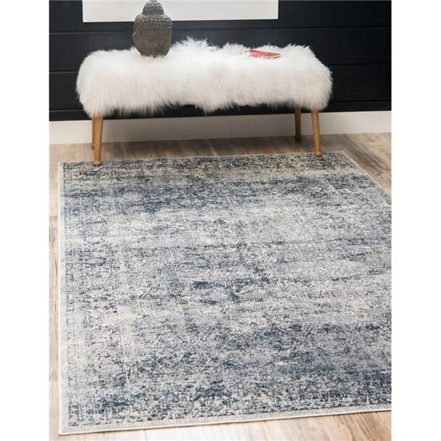 Unique Loom 3142159 6 x 9 ft. Chateau Jefferson Rectangular Rug, Navy Blue